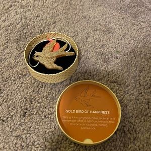 Erstwilder Gold Bird of Happiness Brooch
